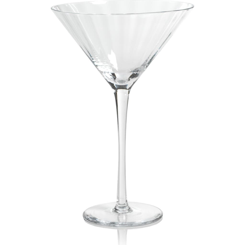 Zodax Malden Optic Set Of 4 Martini Glasses In Transparent