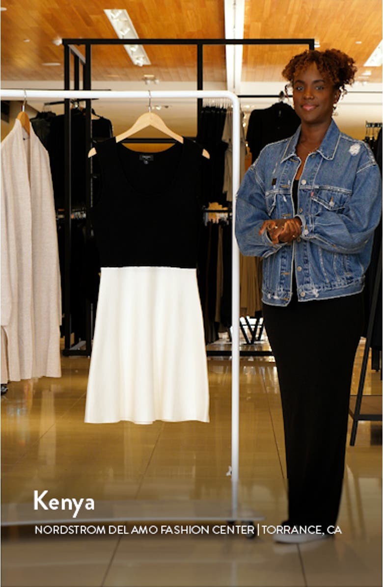 Colorblock Sleeveless Sweater Dress, sales video thumbnail