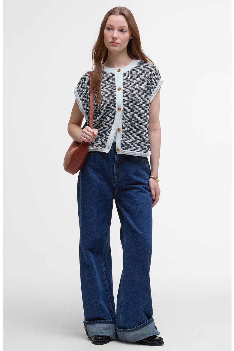 Oliva Short Sleeve Cardigan, Alternate, color, CLOUD NAVY