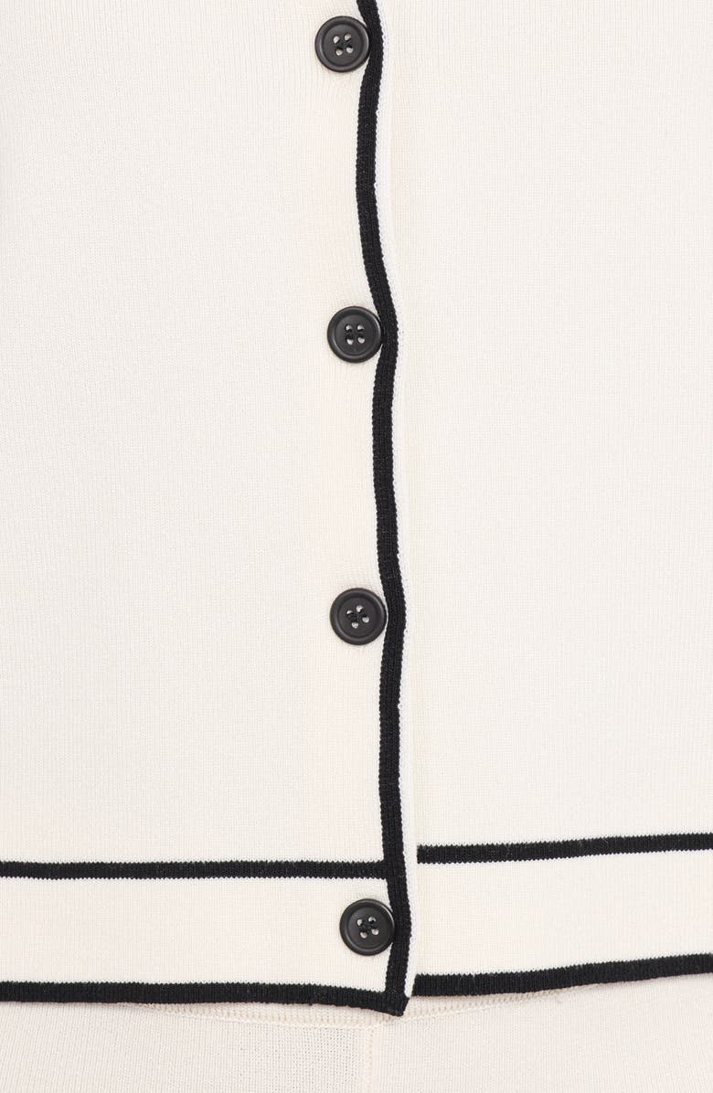 Petal & Pup Jules Contrast Piping Sweater Vest & Pants Set, Alternate, color, White