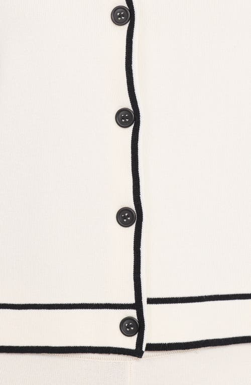 Petal And Pup Petal & Pup Jules Contrast Piping Sweater Vest & Pants Set In White