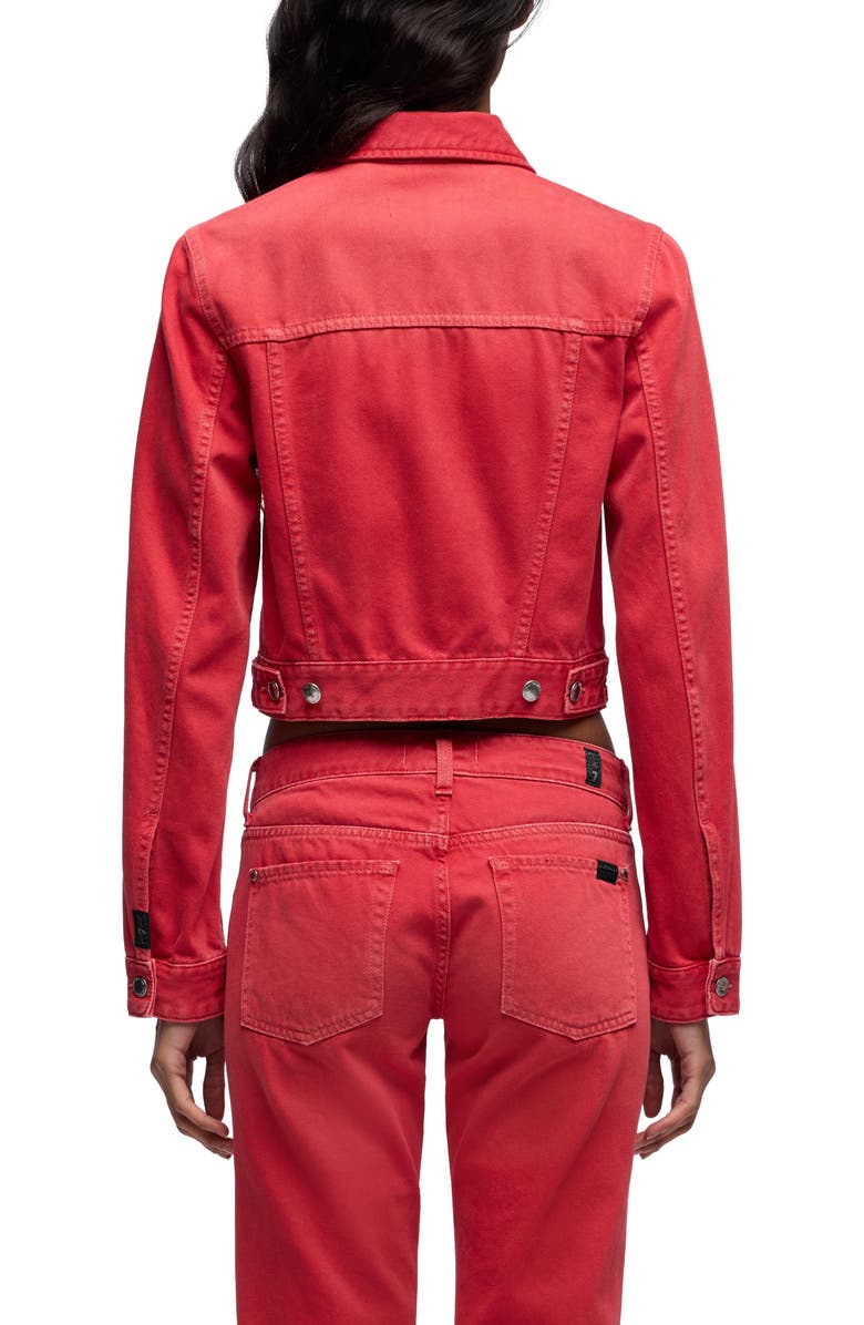 7 For All Mankind Shrunken Denim Jacket, Alternate, color,