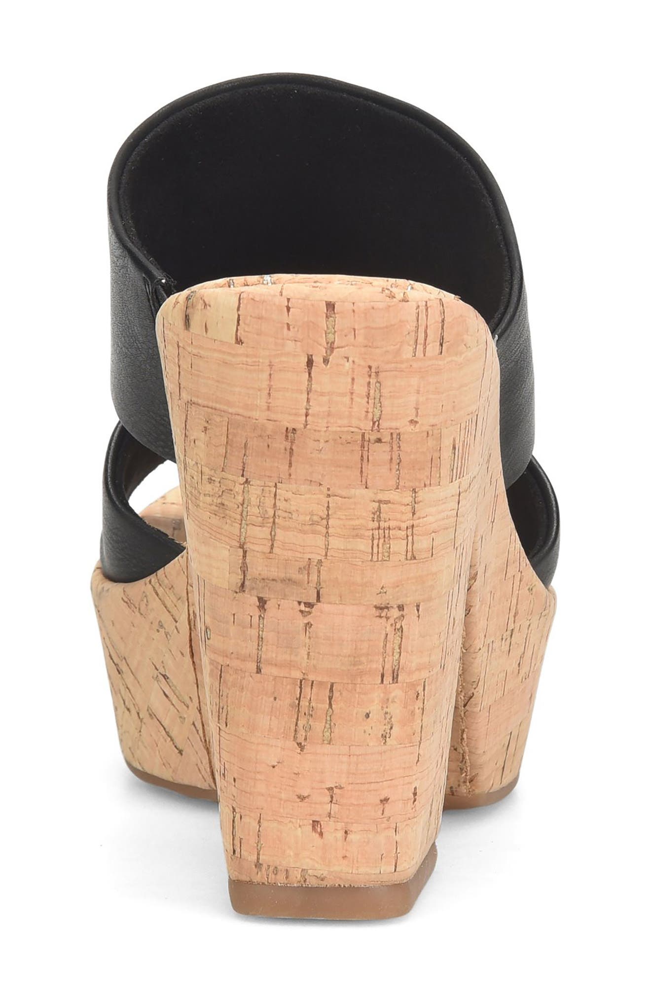 KORKS Dezi Cork Platform Sandal, Alternate, color, Black