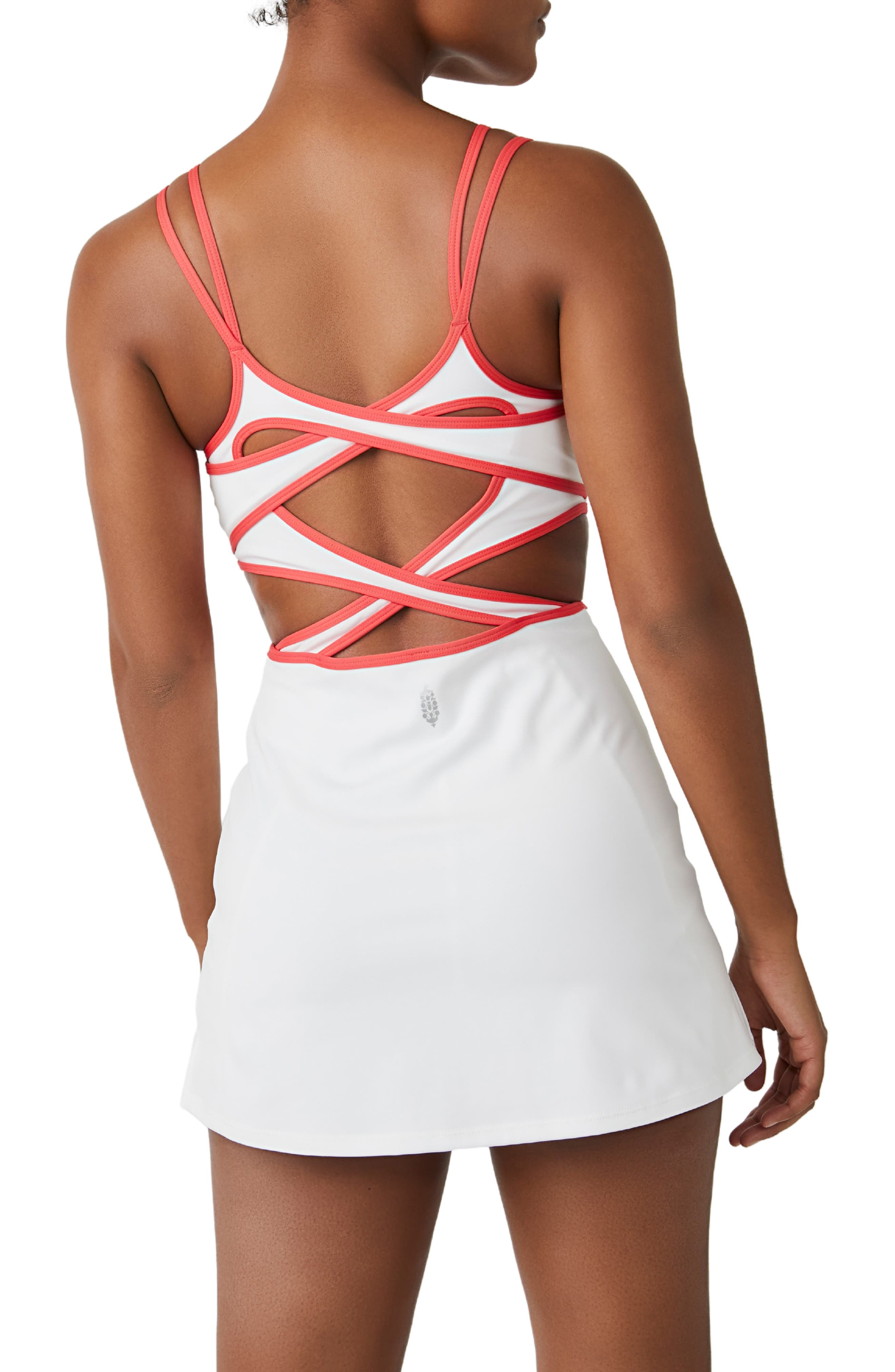 free people tennis dress Free People Kiss My Ace Tennis Dress In Neon Coral - 22% Off