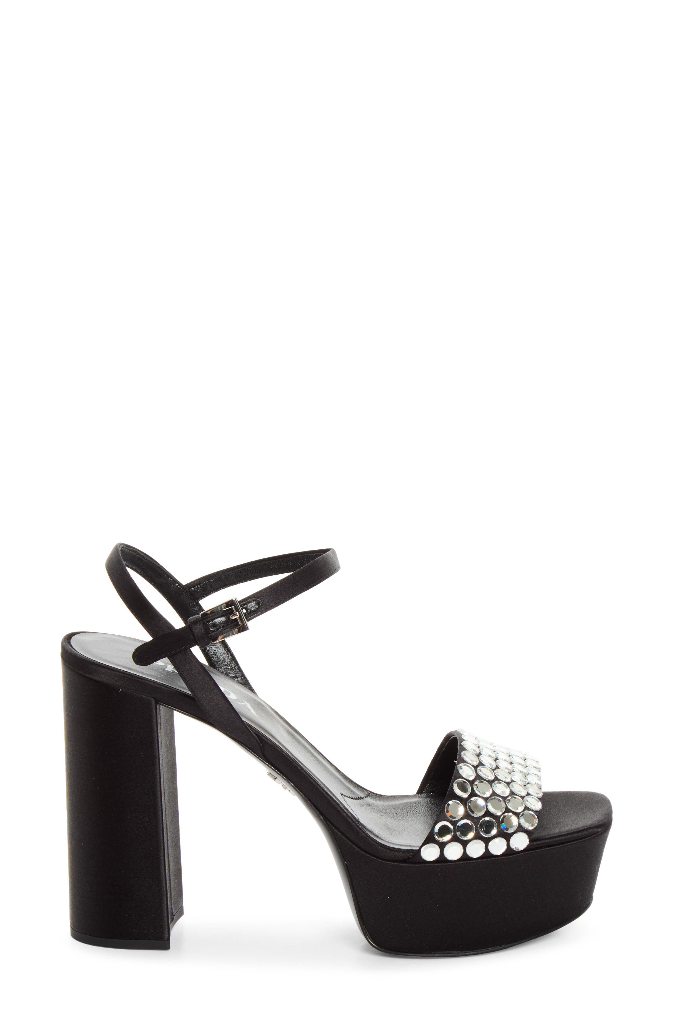 Crystal Platform Sandal, Alternate, color, NERO