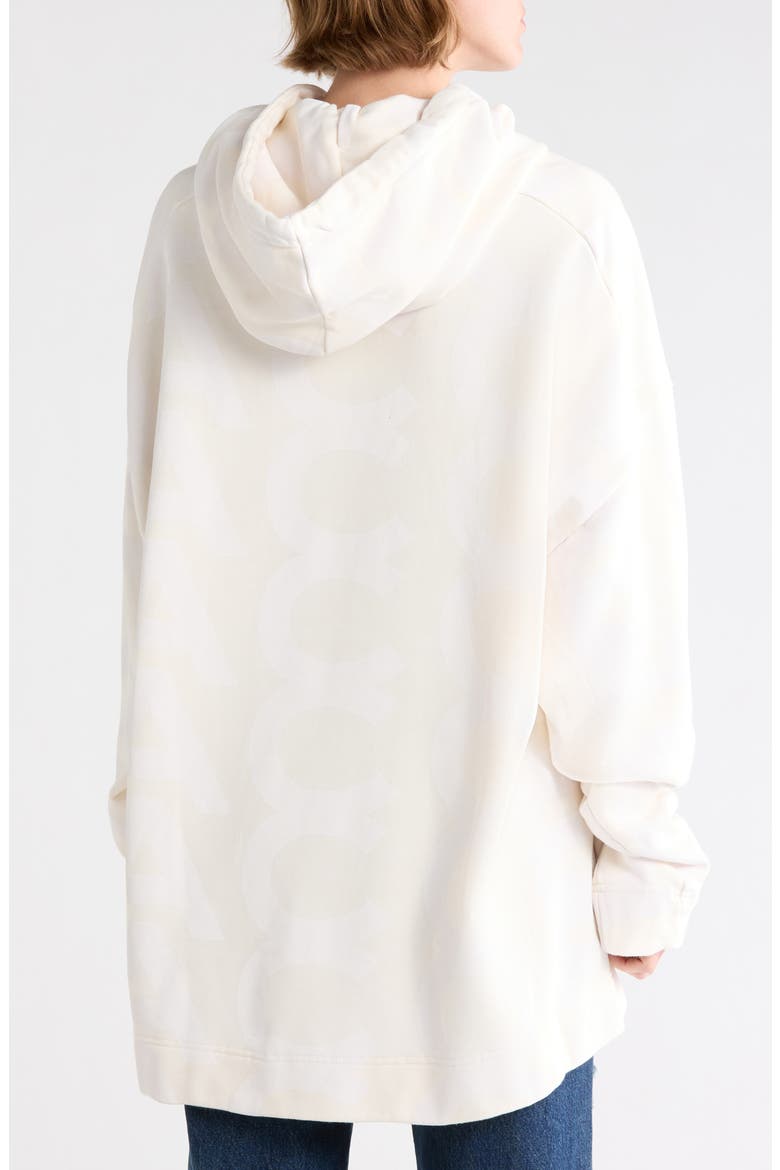 Monogram Oversize Pullover Hoodie, Alternate, color, EGGSHELL/OPTIC WHITE
