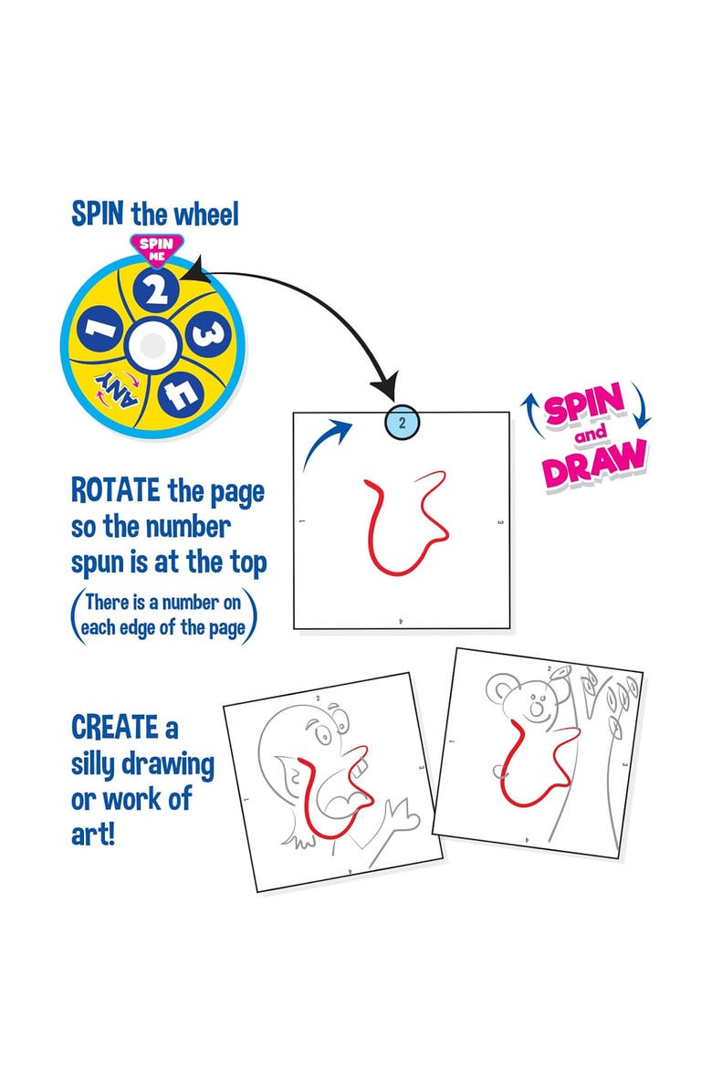 RandomLine of Creative Things Squiggle On the Go Doodle Pad, Alternate, color, Multicolored