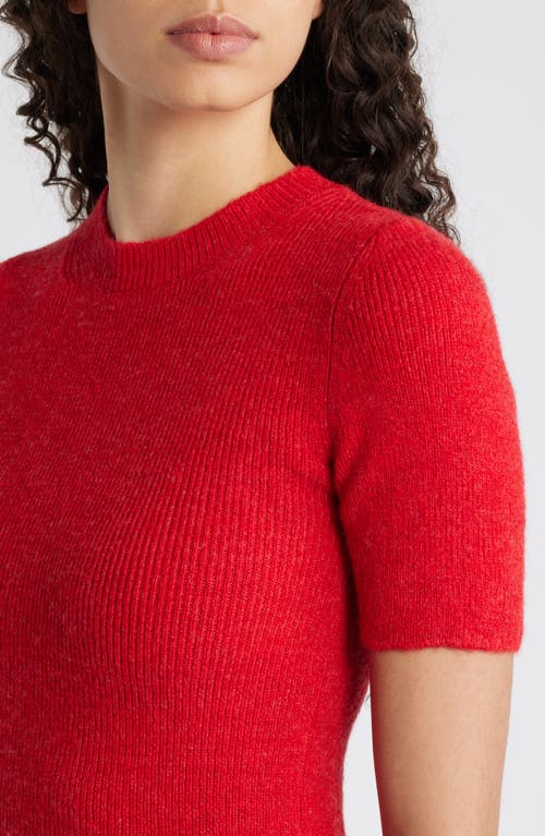 Mango Short Sleeve Rib Sweater