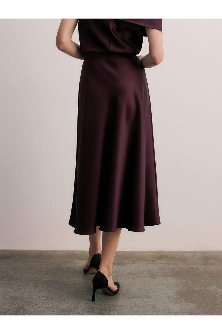 Draped Midi Skirt, Alternate, color, Purple