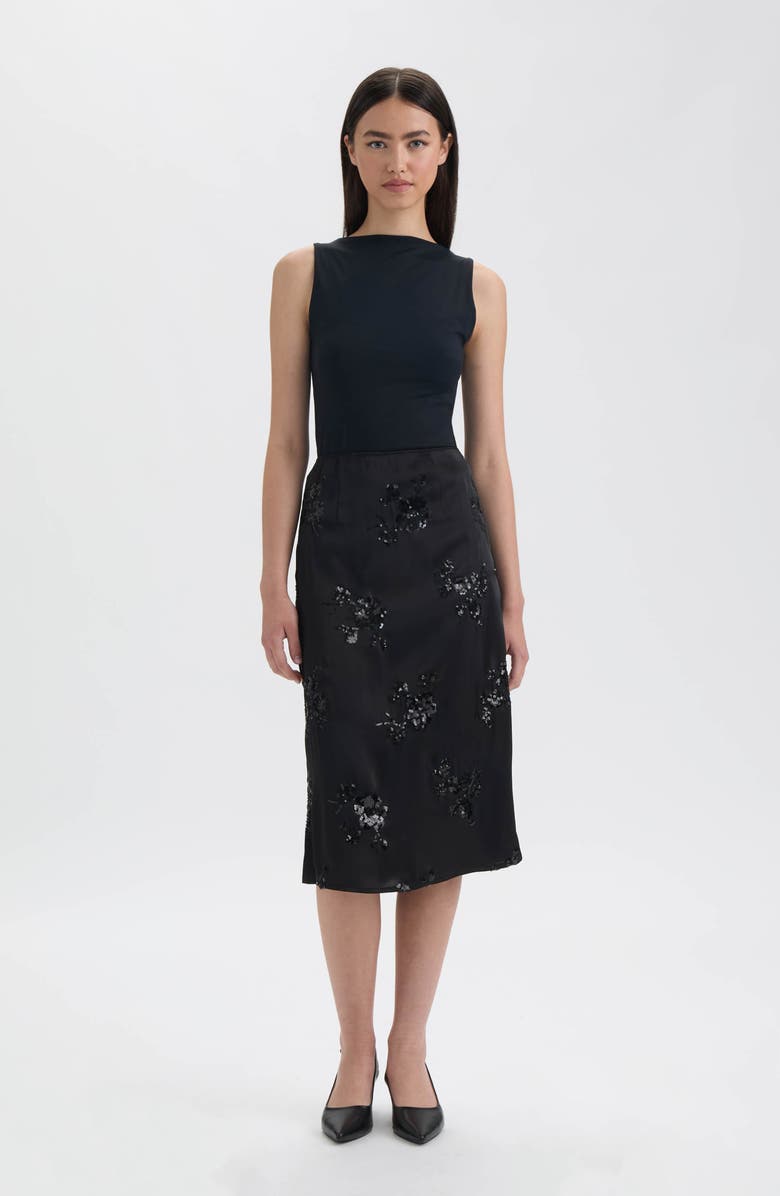 NVLT Sequin Embellished Slip Skirt, Alternate, color, Black