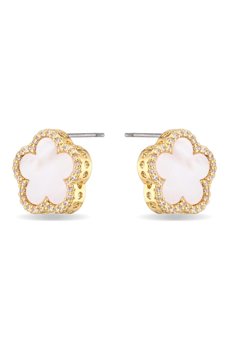 Melody Set of 3 Mother-of-Pearl Stud Earrings, Alternate, color, GOLD