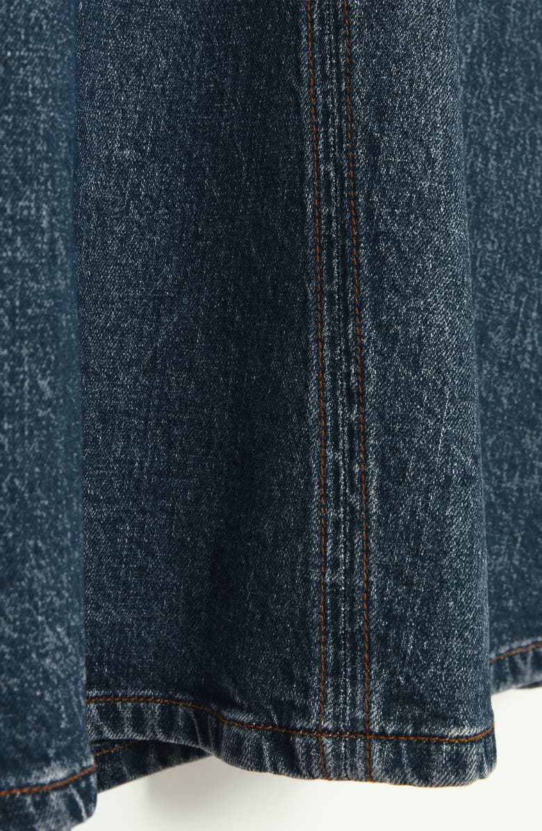 Reiss Fee Flare Midi Denim Skirt, Alternate, color, Indigo