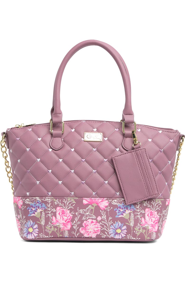 Luv Betsey by Betsey Johnson Medium Printed Logo Handbag, Main, color,