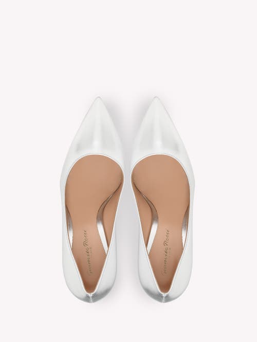 Gianvito Rossi Metallic Napa Open-toe Pumps In Metallic Silver
