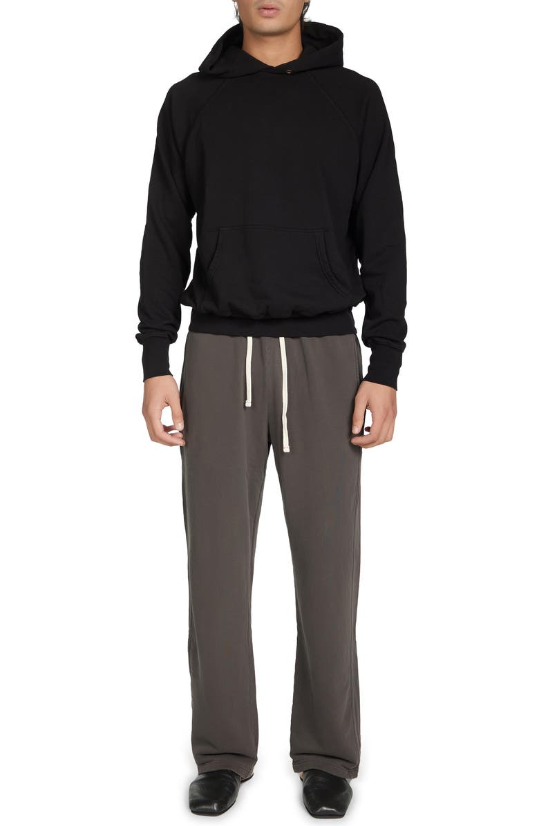 Les Tien French Terry Classic Raglan Hoodie, Alternate, color, Jet Black