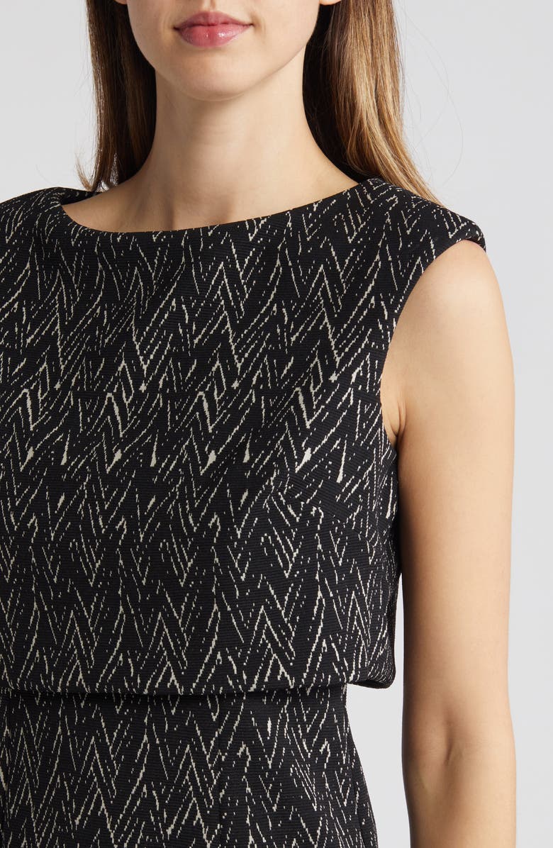 Eliza J Ottoman Popover Sheath Dress, Alternate, color, Black