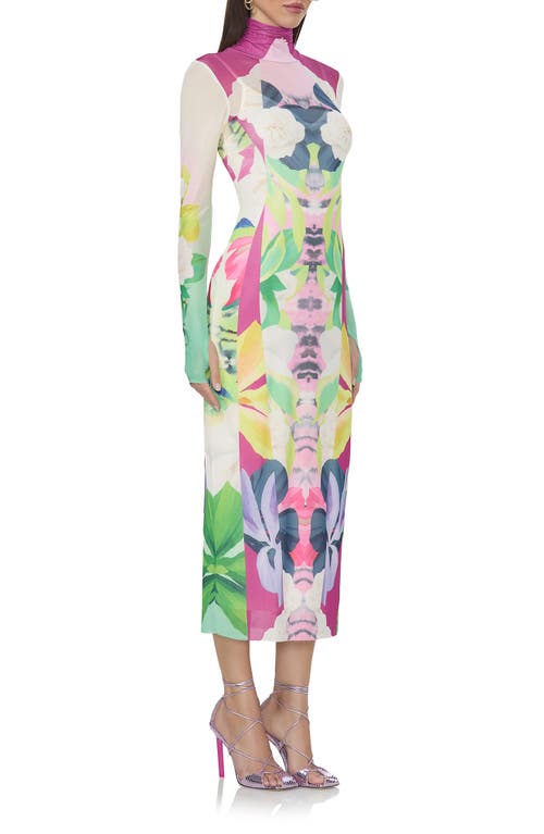 AFRM AFRM SHAILENE TURTLENECK LONG SLEEVE MESH DRESS