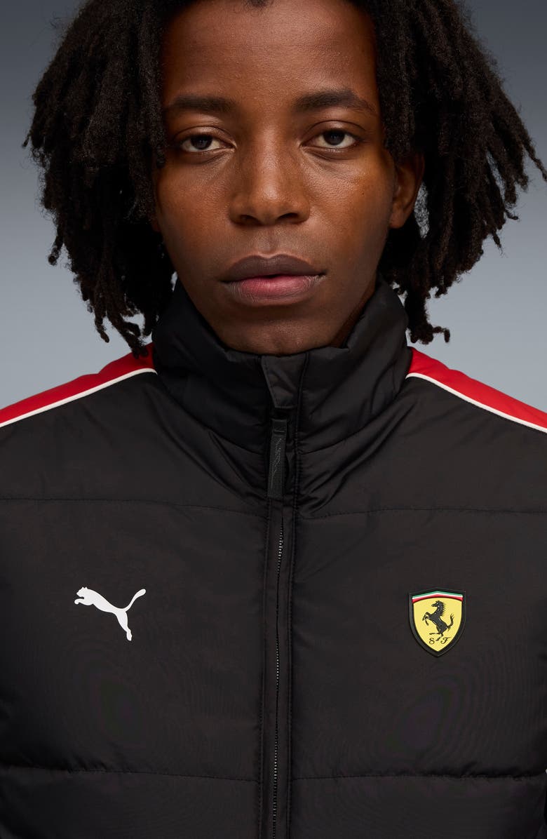 PUMA Ferrari MT7 Quilted Vest, Alternate, color, Puma Black