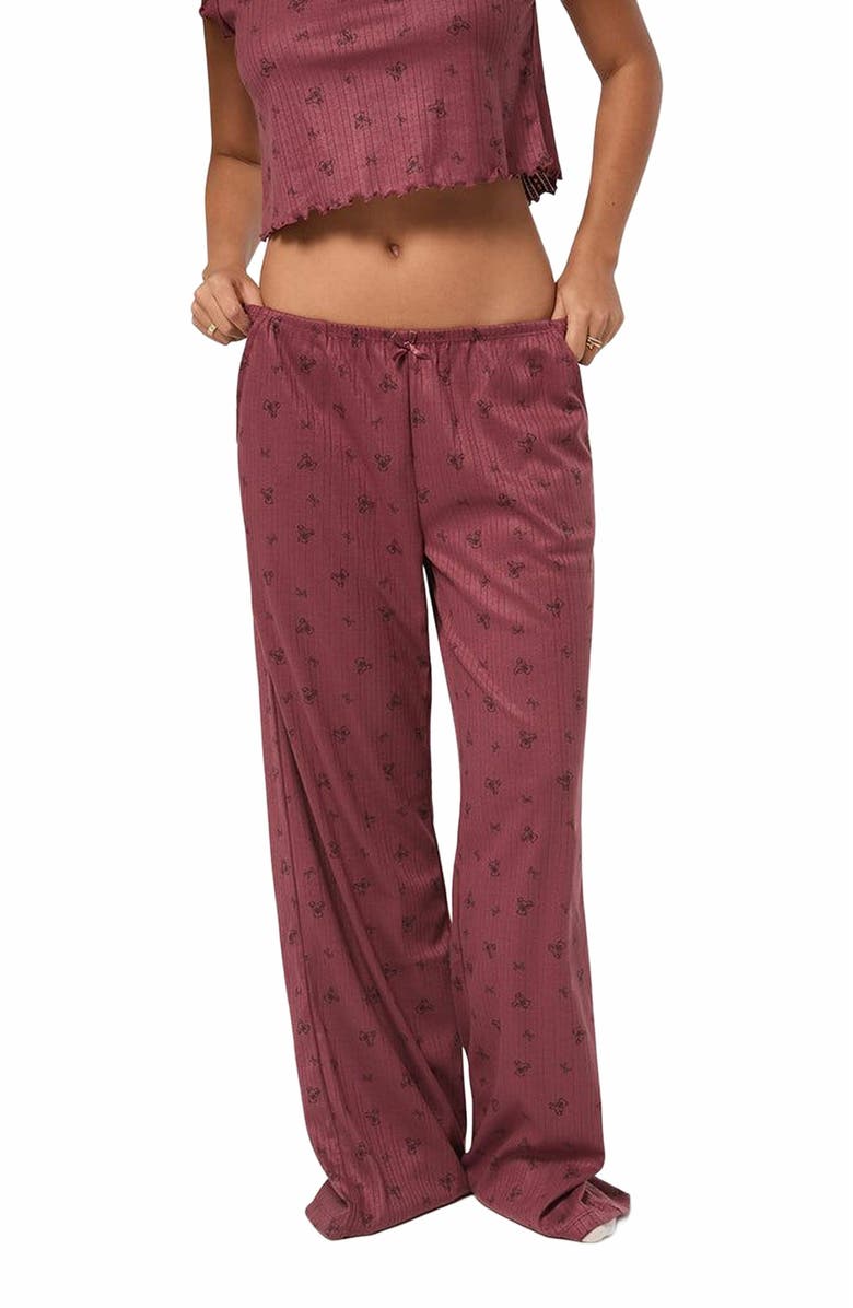 WeWoreWhat Pull-on Pants, Alternate, color, Rouge/Dk Navy