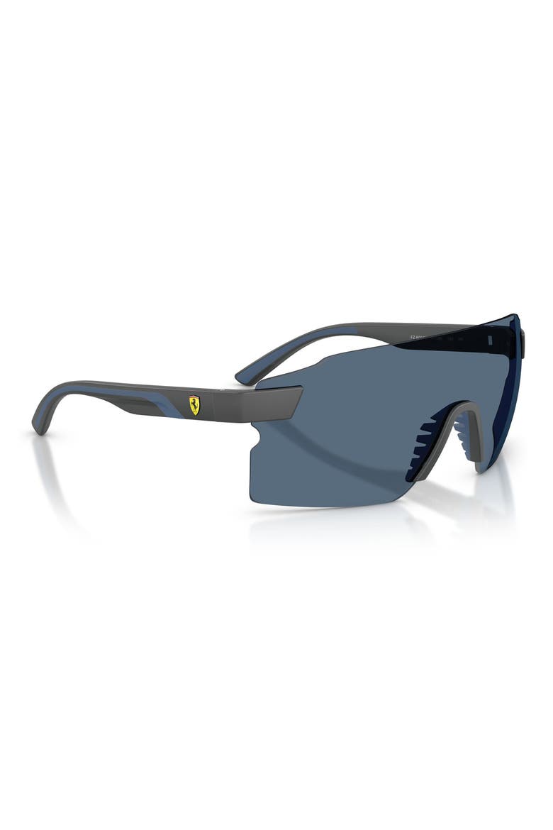 133mm Oversize Rectangular Sunglasses, Alternate, color, MATTE DARK GREY / DARK BLUE