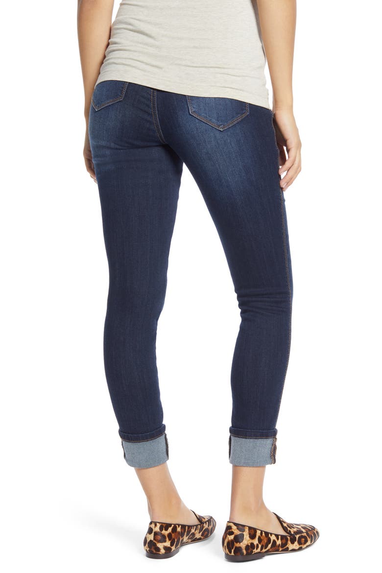 Roll Cuff Skinny Maternity Jeans, Alternate, color, GIOVANNA