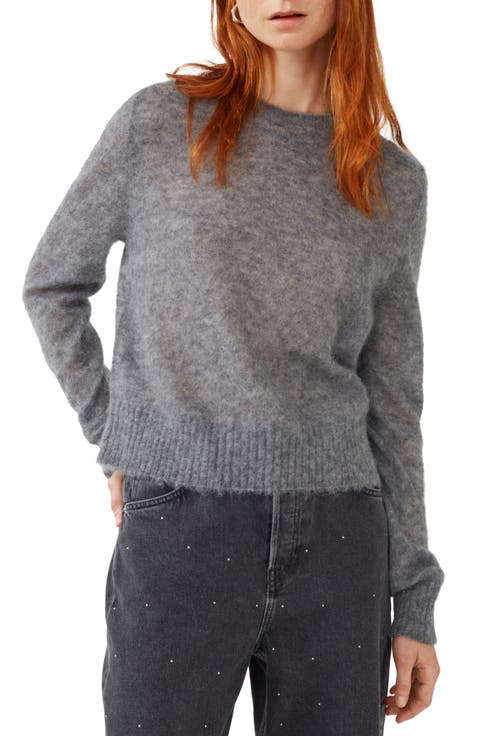 Fuzzy Crewneck Sweater