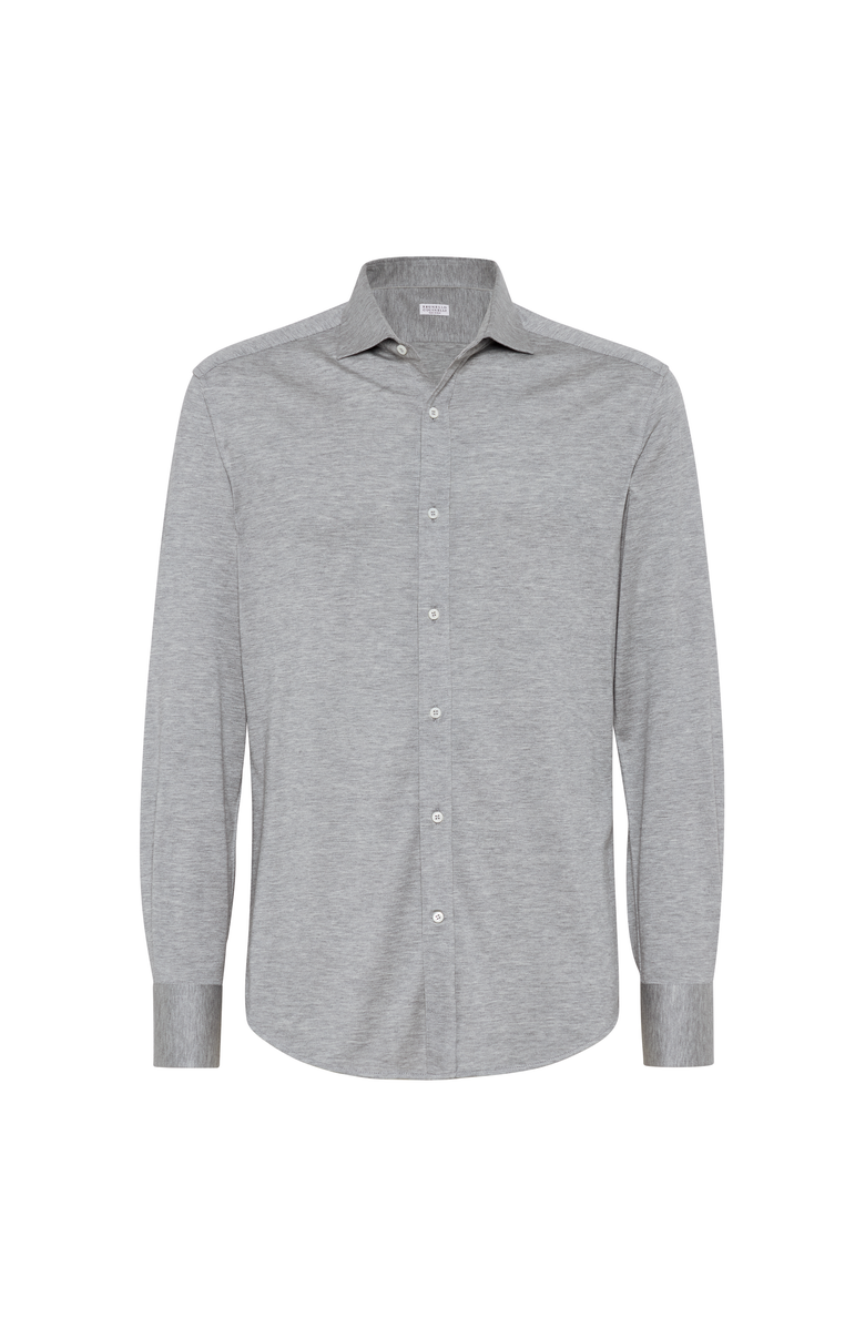Brunello Cucinelli Lightweight jersey shirt, Main, color, Grey