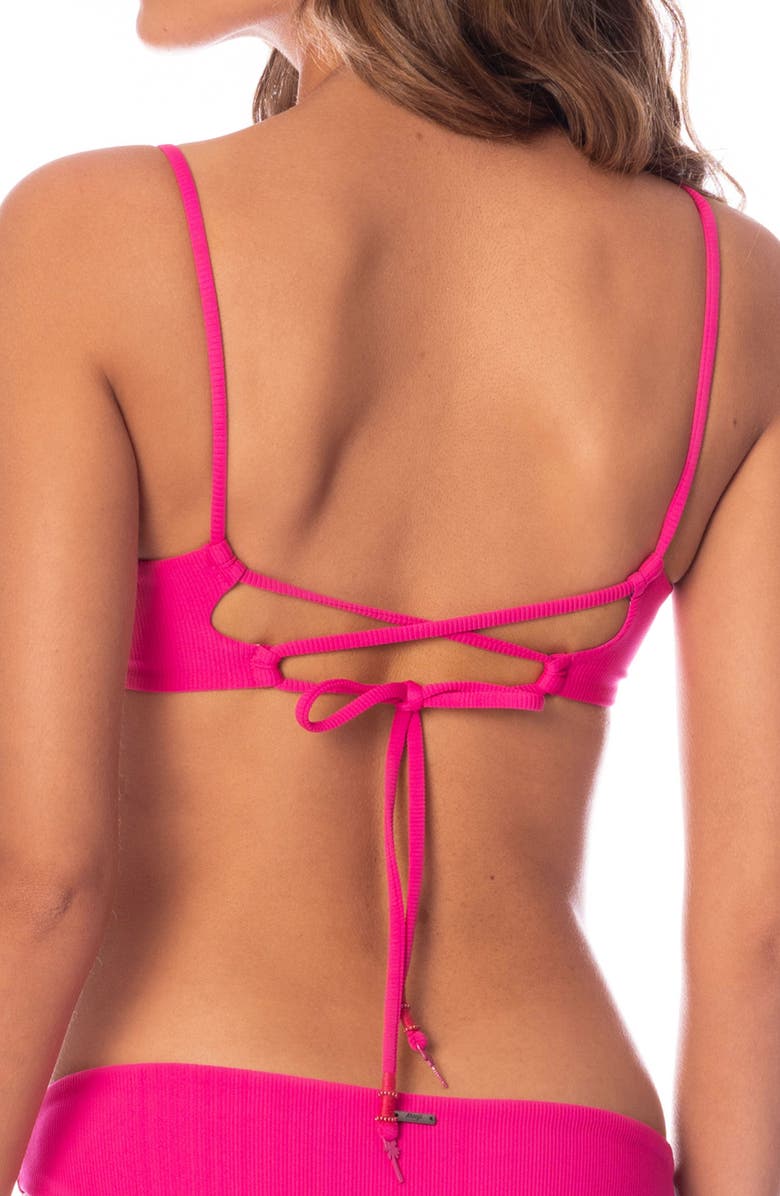 Maaji Hot Magenta Adhara Reversible Bikini Top, Alternate, color, Pink