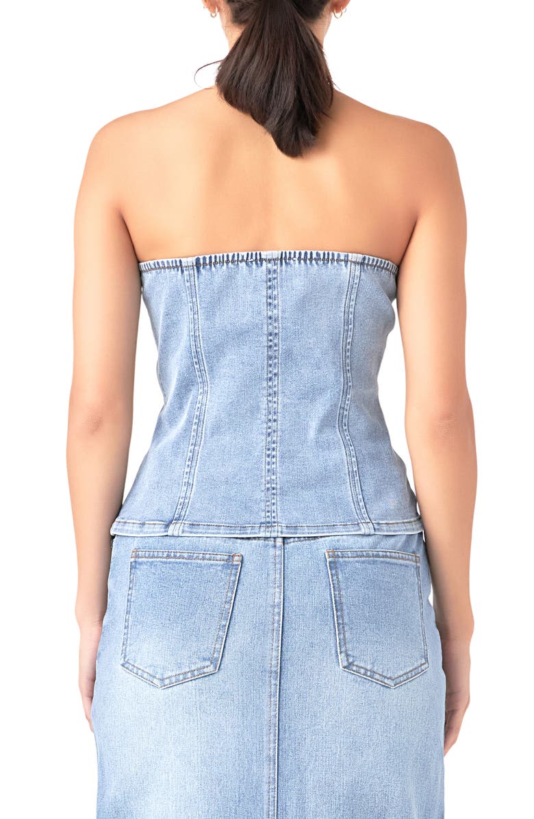 Grey Lab Denim Tube Top, Alternate, color, 