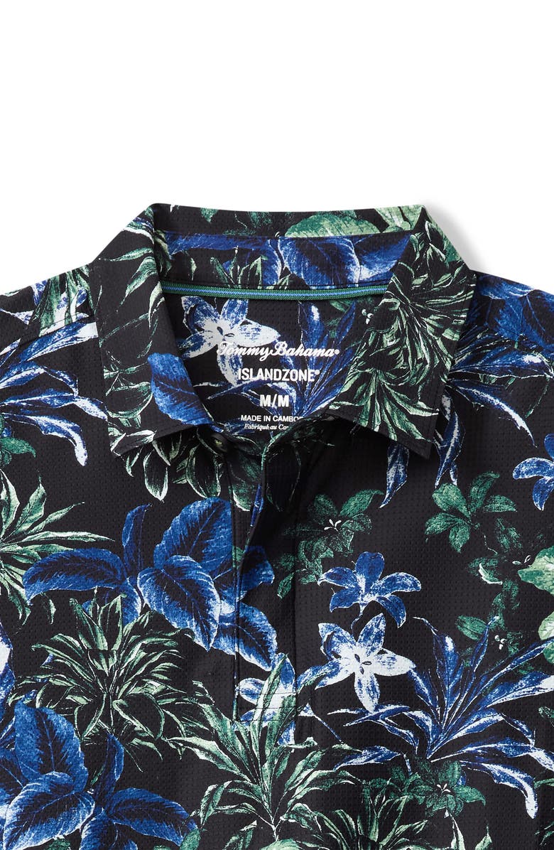 Tommy Bahama Pebble Coast Canopy Floral IslandZone<sup>®</sup> Polo, Alternate, color, Black