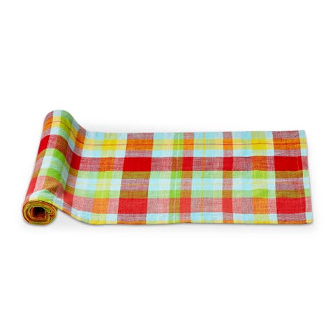 Fresh Pick Plaid Runner Multi Cotton Summer