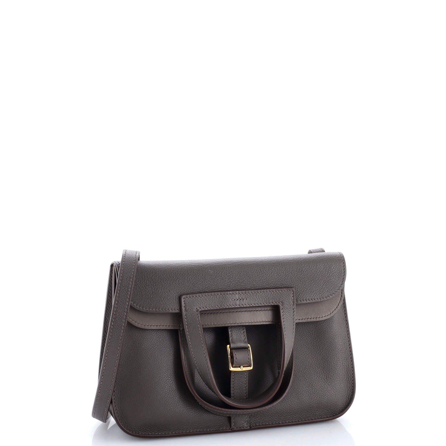 Pre-Owned Hermes Halzan Bag Evercolor 25, Alternate, color, Vert De Gris