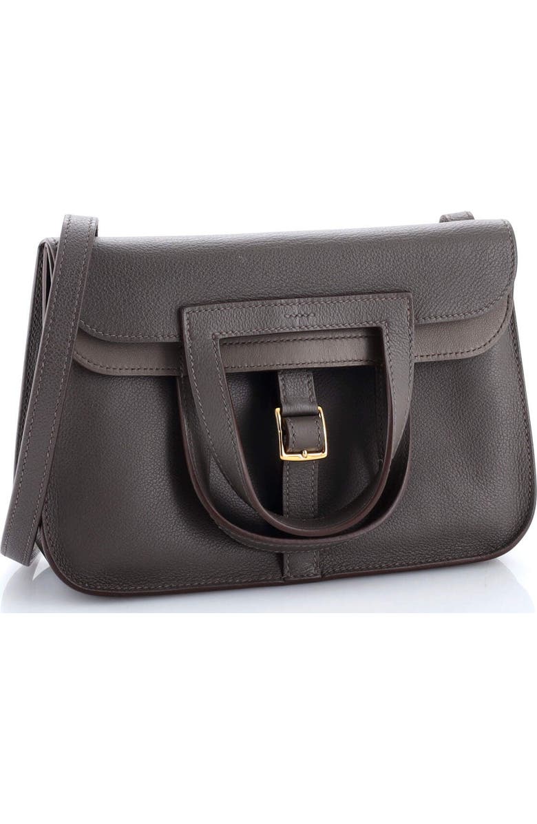 Pre-Owned Hermes Halzan Bag Evercolor 25, Alternate, color, Vert De Gris