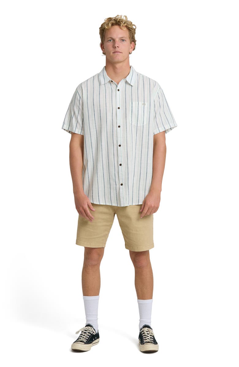 Billabong All Day Stripe Short Sleeve Button-Up Shirt, Alternate, color,