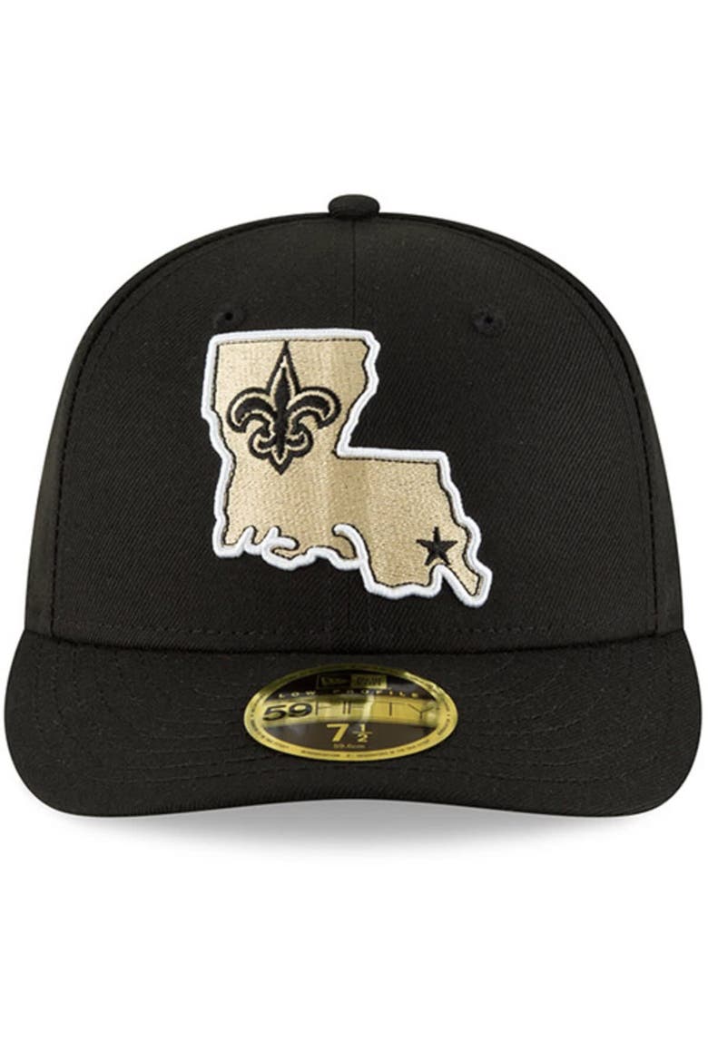 Men's New Era Black New Orleans Saints Alternate Logo Omaha Low Profile 59FIFTY Fitted Hat, Alternate, color, Black
