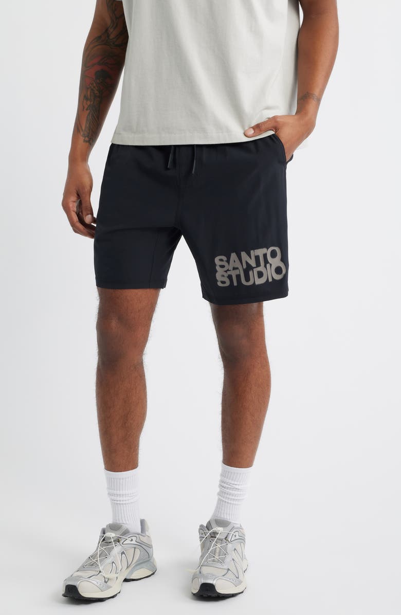 SANTO STUDIO Tempo Tech Shorts, Main, color, Black