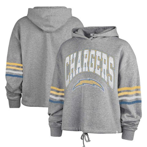 Women's '47 Heather Gray Los Angeles Chargers Upland Bennett Pullover Hoodie