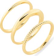 ARGENTO VIVO Set of 3 Assorted Stacking Rings