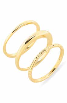 ARGENTO VIVO Set of 3 Assorted Stacking Rings