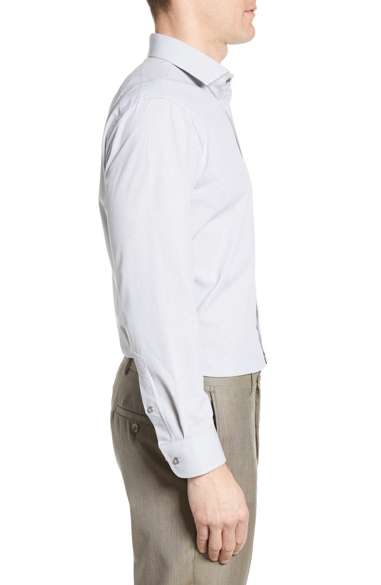 NORDSTROM MEN'S SHOP Tech-Smart Trim Fit Stretch Check Dress Shirt, Alternate, color, 