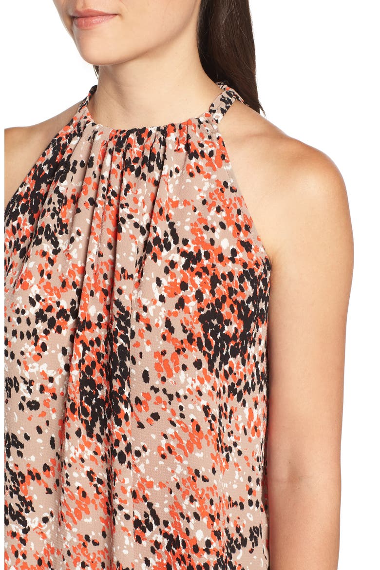 Gibson x Hi Sugarplum! Maroma Halter Top (Nordstrom Exclusive), Alternate, color, BEIGH RED BLACK DOT