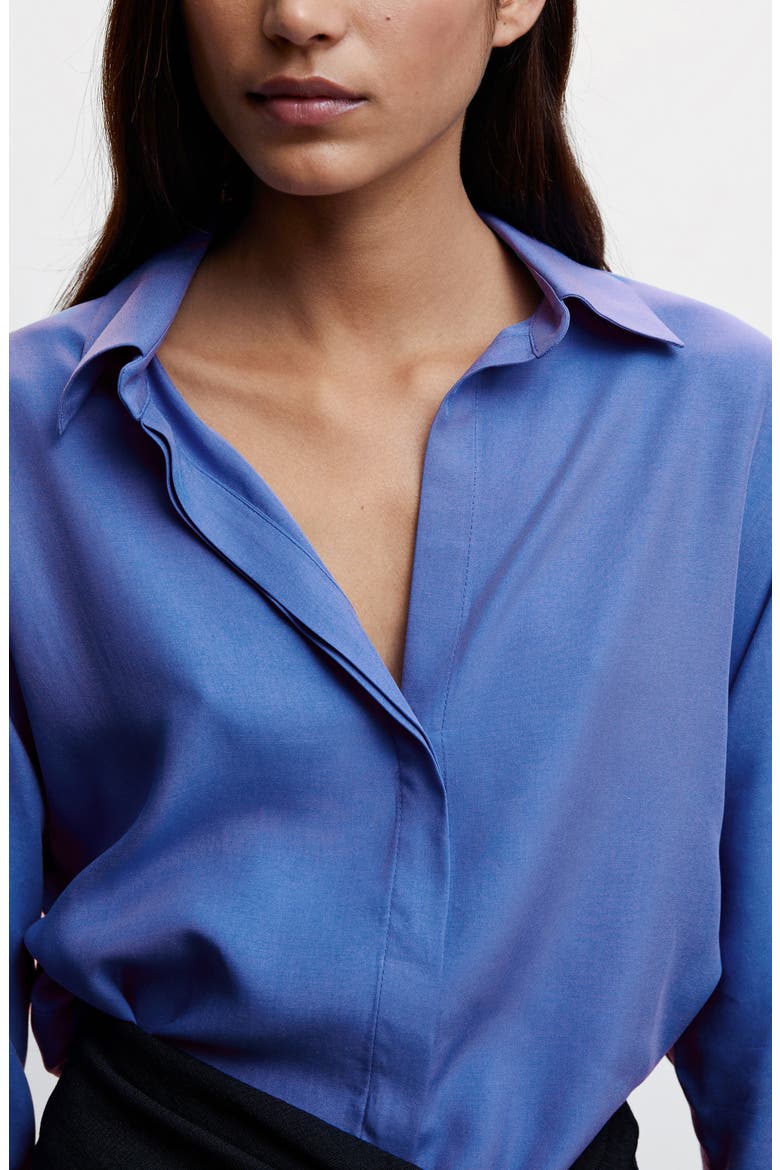 Covered Placket Shirt, Alternate, color, MEDIUM BLUE