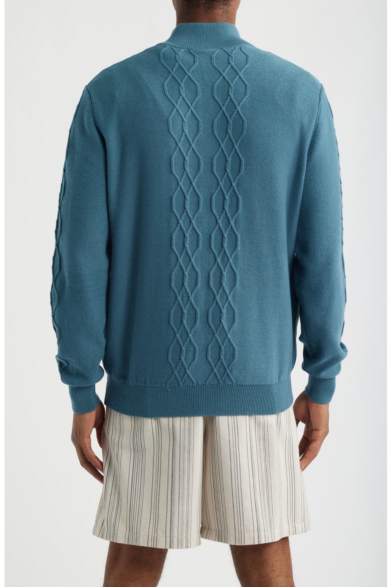 Santoro Quarter Zip Pullover, Alternate, color, AEGEAN BLUE