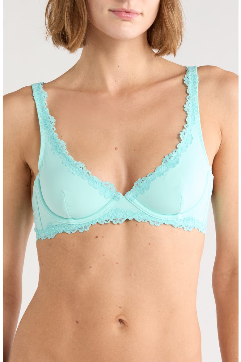 Charlie Plunge Underwire Bra, Main, color, BLUE LIGHT