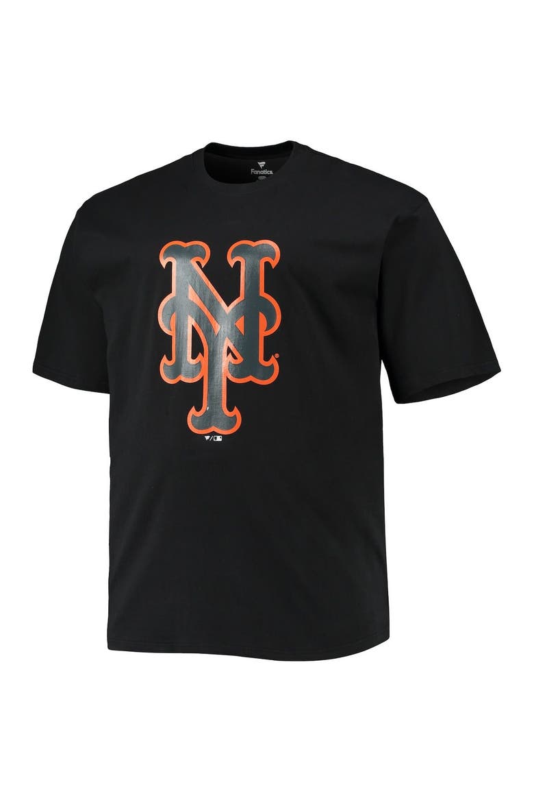Men's Fanatics Branded Francisco Lindor Black New York Mets Big & Tall Logo T-Shirt, Alternate, color, Black