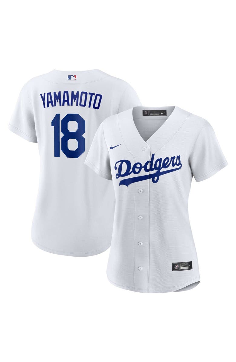 Nike Women's Nike Yoshinobu Yamamoto White Los Angeles Dodgers Home Replica Player Jersey, Main, color, 