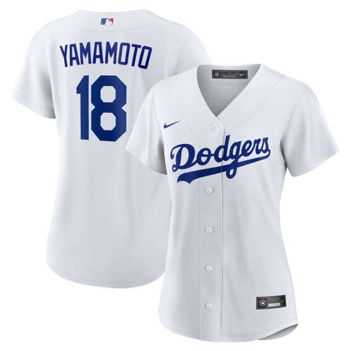 Nike Yoshinobu Yamamoto White Los Angeles Dodgers Home Replica Player Jersey