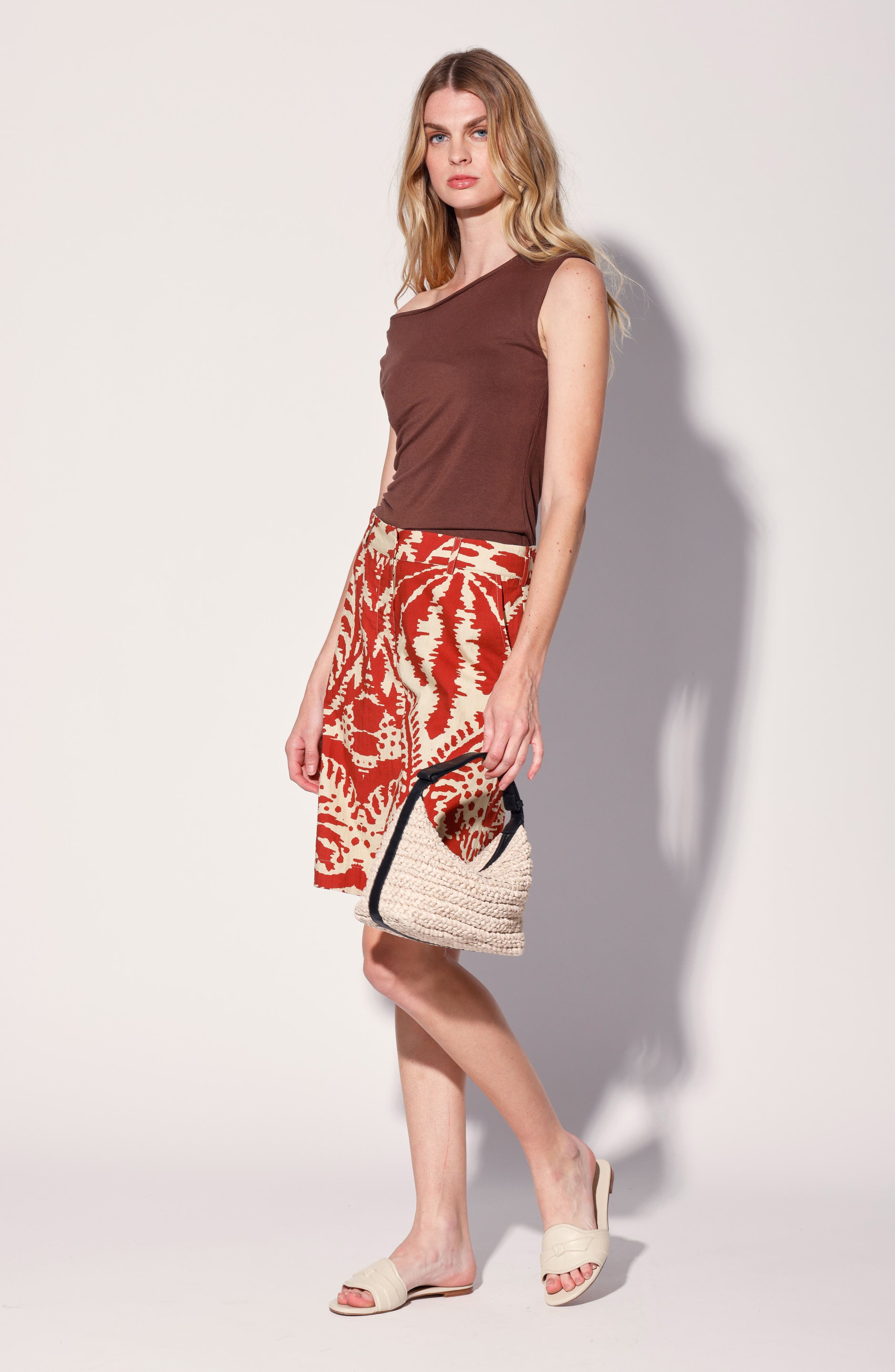 Walter Baker Beck Convertible Raffia Shoulder Bag, Alternate, color, Natural / Black