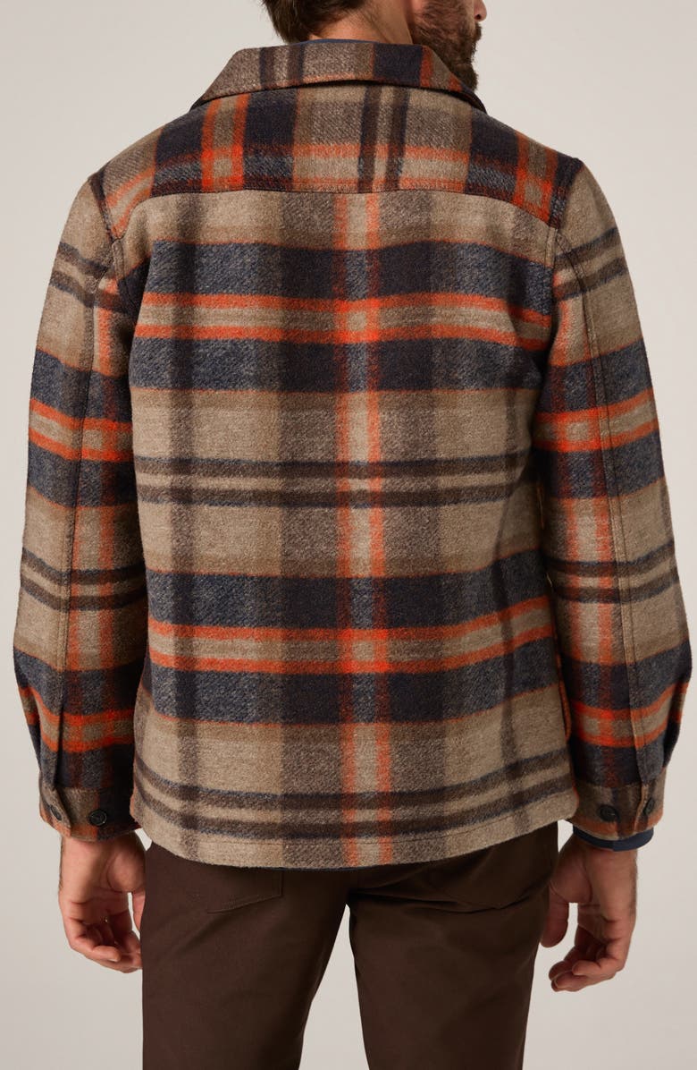 7 Diamonds Townsend Plaid Overshirt, Alternate, color, Camel