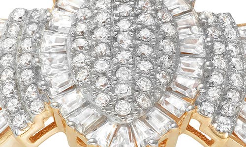 Fuzion Creations Cubic Zirconia Ring In Yellow